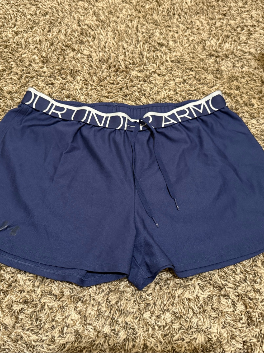 Under Armour Navy Athletic Shorts with Branded Waistband